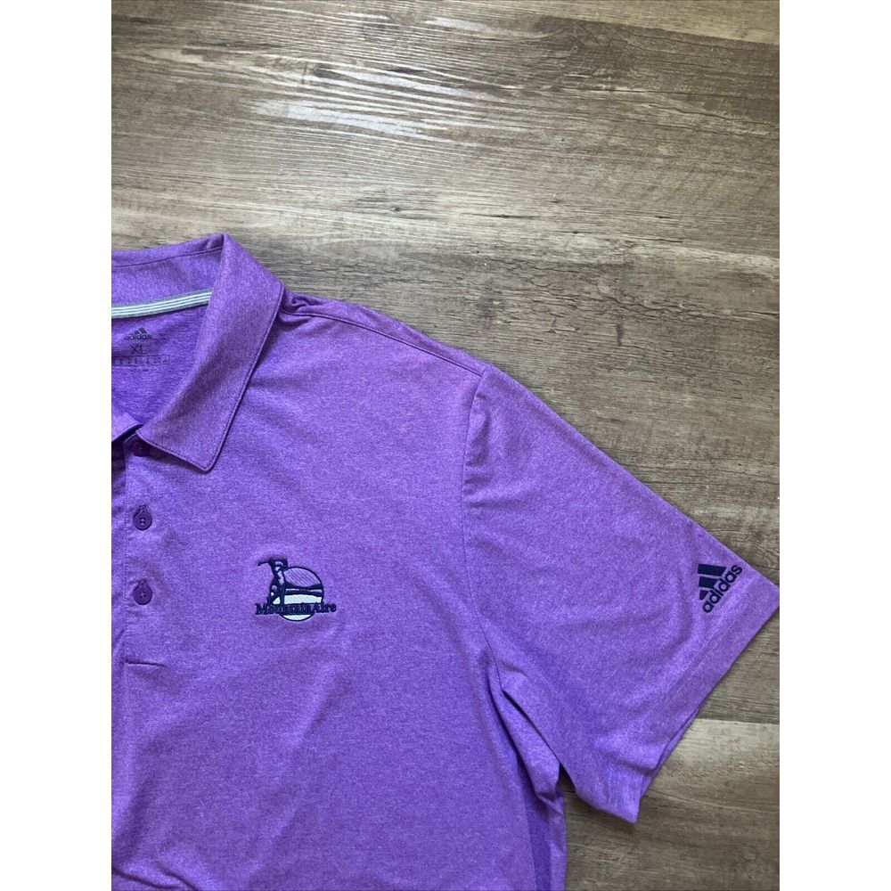 Adidas‎ Golf Mens XL Purple Heather MountainAire Logo Performance Polo Shirt